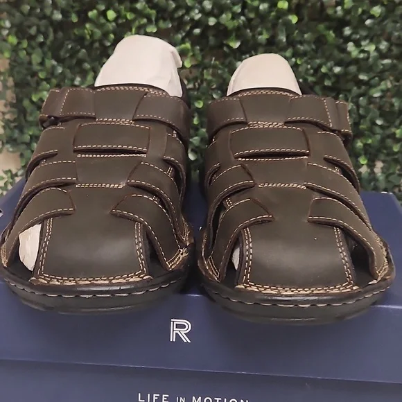 Rockport Darwin Fishermen Brown ll Lea - Picture 5 of 8